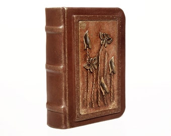 Lederbuch A7, personalisiertes Notizbuch