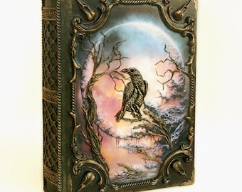 Viktorianische Krähenschädel-Bücherbox - 3D magische Aufbewahrung