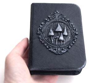 Handgefertigtes Leder Pilz Journal, A7 Pocket Notebook, Personalisiert