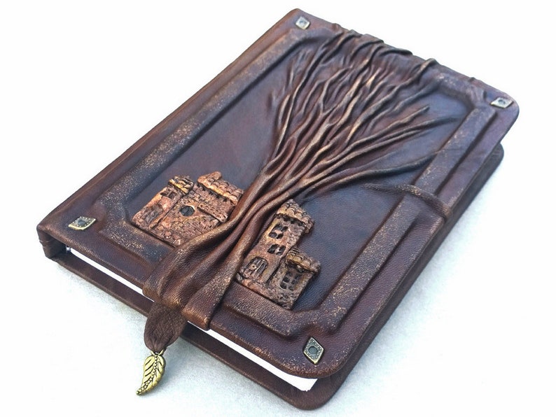Leather Bound Journal Notebook Medieval Art Journal With Etsy