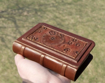 Steampunk Mini-Journal, Notizbuch im Taschenformat, personalisiertes Leder-Journal A7