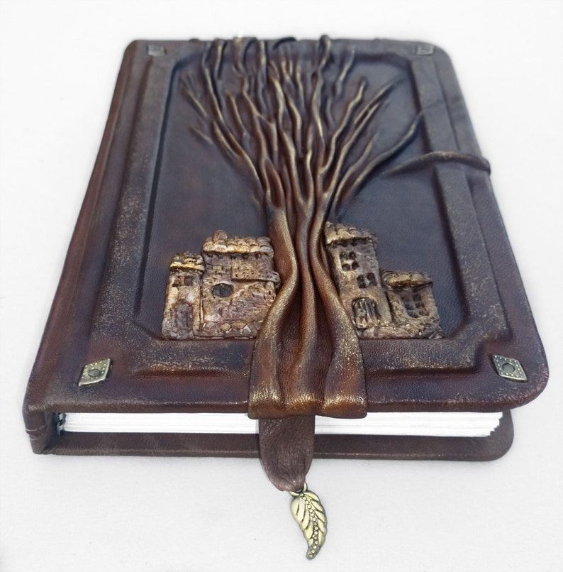 Leather Bound Journal Notebook Medieval Art Journal With Etsy