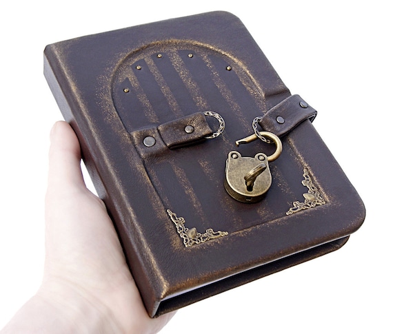 Personalized Leather Journal With Lock And Key Leather Etsy