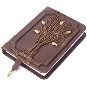 Leather Journal, LINED Paper notebook, writing journal, personalized gift, journal with tree image 5