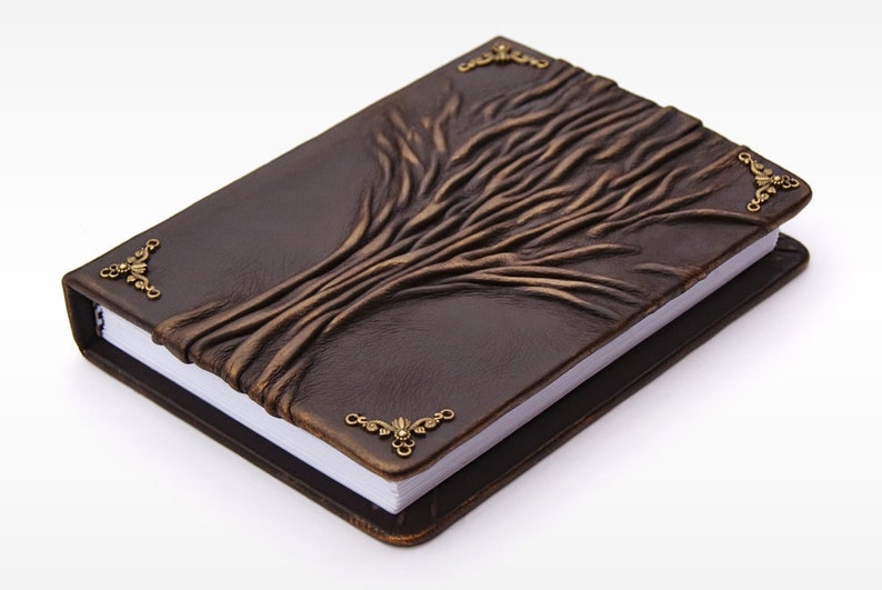 Personalize Leather journal with quote Personalized Notebook Etsy