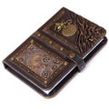 Handmade Steampunk Leather Journal: Bee & Clock, Personalized Notebook product logo