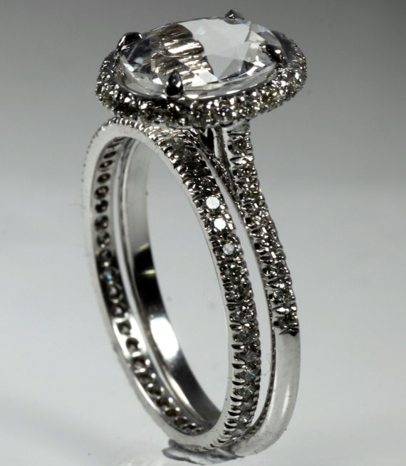 Bridal set unique wedding rings anniversary engagement ring Etsy