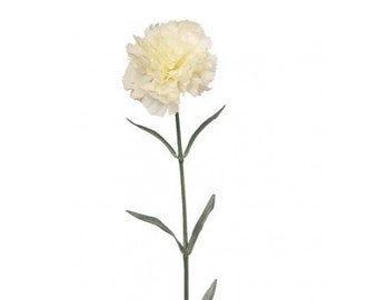 Artificial Cream Carnation Stem, artificial carnation, faux carnation, cream carnation, floral decor, wild flowers