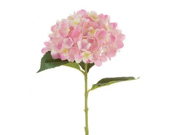 Artificial Pink Hydrangea Stem, artificial hydrangea, pink hydrangea, hydrangea flower, hydrangea decor, pink flowers, artificial flowers