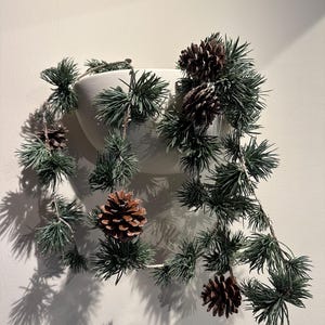 Sparkle Real Pine Cone Garland, pinecone garland, artificial pine garland, winter garland, Christmas garland, mantelpiece garland