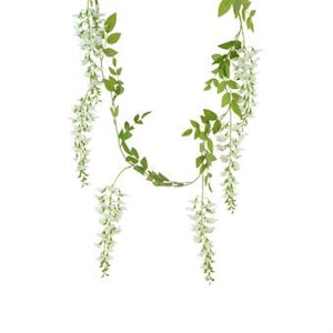 Ferris Heart Sloane -  Artificial White Wisteria Garland - 180cm long, wisteria garland, artificial garland, faux garland, faux wisteria