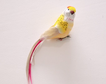 Artificial Exotic Bird - Floral Decoration, Wreath, Home Decor, Funeral Bird, Ornament, Parrot, Faux Parrot