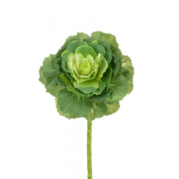 artificial ornamental cabbage, ornamental cabbage, cabbage, faux cabbage stem, green cabbage stem, floristry cabbage, bouquet cabbage