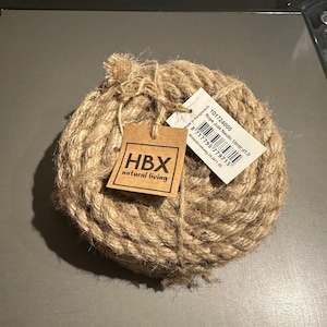 2024 HBX Natural Living Rope Jute Nautical 10 Metres Garland Floristry Sundries 1cm diameter