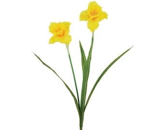 Artificial Yellow Daffodil Stem, Spring Flower Decor (60cm)