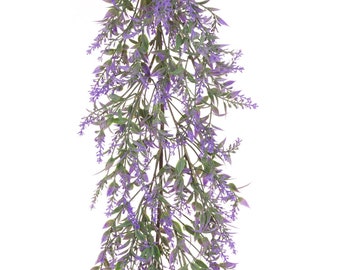 Artificial Lavender Garland 179cm, faux garland, home decor, lavender silk flowers, artificial garland, easter table decor