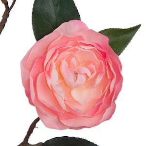 Pink Camellia Spray, faux camellia, artificial flowers, wedding decoration, styling prop, set decoration