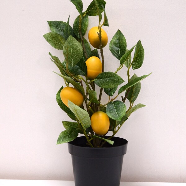 Artificial Italian Lemon Plant, faux lemons, restaurant decor, instagram photography, product styling, pop-up shop