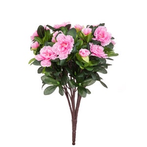 Artificial Pink Azalea Bush 36cm, faux azalea, floral decor