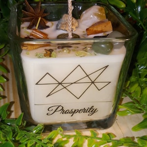 Prosperity Intention Candle, Abundance Candle, Money Drawing Candle, Money Candles, witch gift, Good Luck Candle, Good Fortune Candle