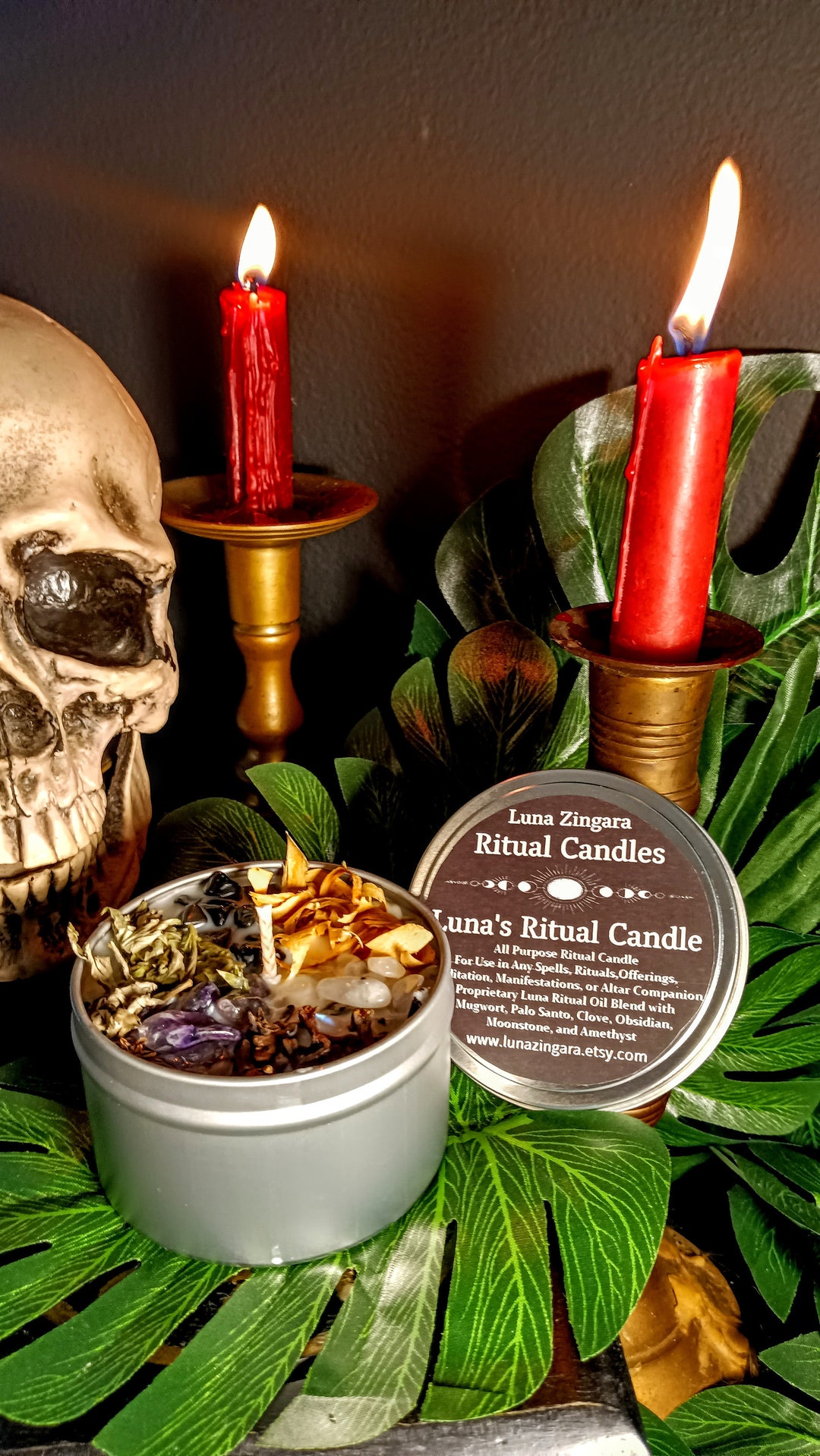 Spanish Ritual Candles Luna's Ritual Candle, Ritual Intention Candle, Ritual Protection Candle ...
