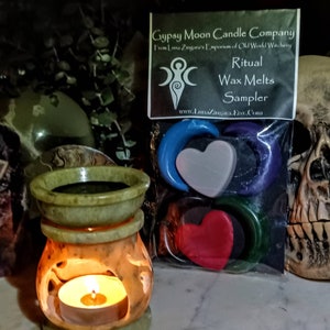 Mini Oil Warmer. Mini Wax Melt Set. Soapstone Wax Warmer. Oil Warmer. Ritual Oil Warmer. Incense Warmer. Wax Melt Set. Ritual Wax Melts
