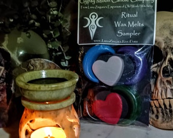 Mini Oil Warmer. Mini Wax Melt Set. Soapstone Wax Warmer. Oil Warmer. Ritual Oil Warmer. Incense Warmer. Wax Melt Set. Ritual Wax Melts