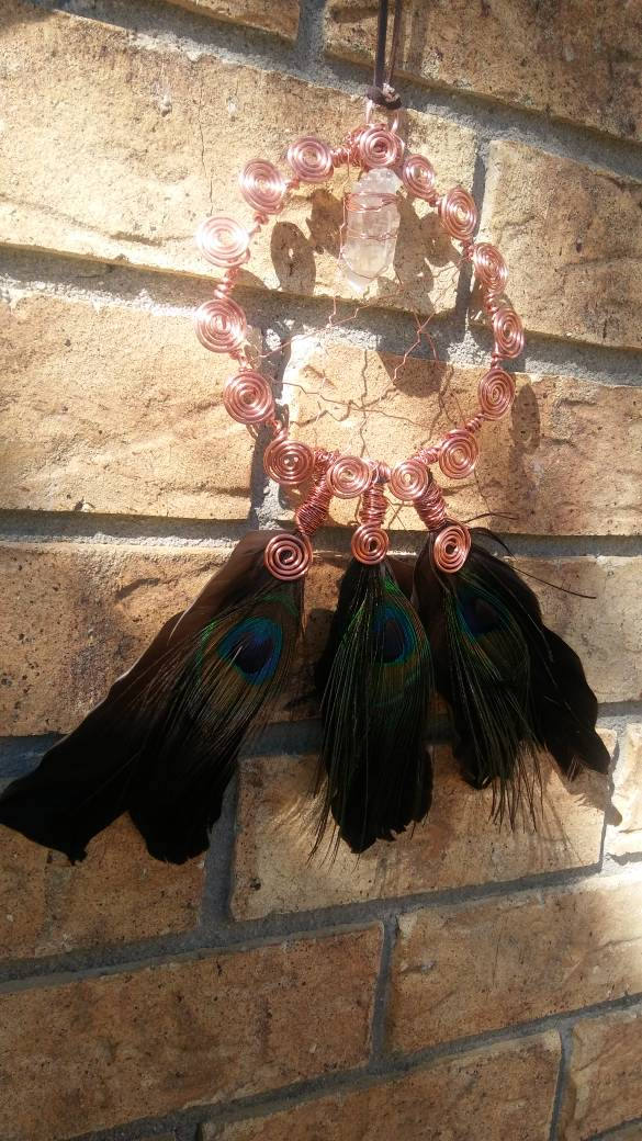 Copper Dream Catcher Pentacle Dream Catcher Witches Etsy