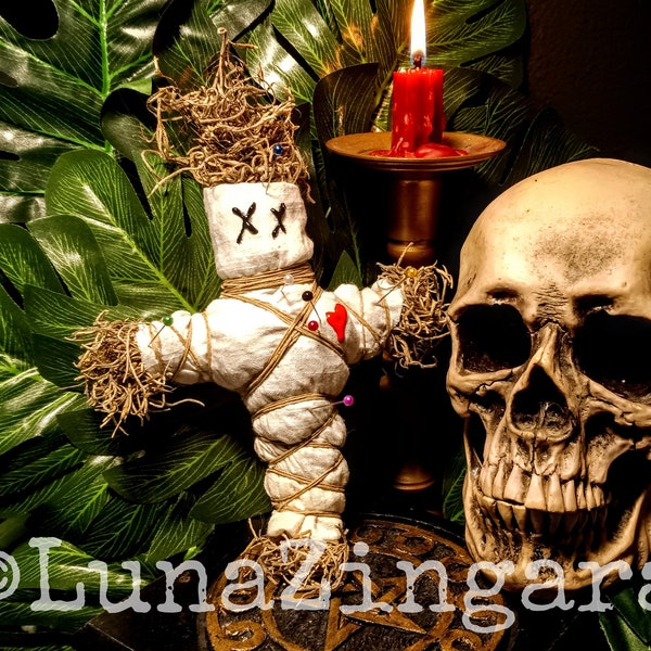 Real Voodoo Doll, New Orleans Voodoo Doll, Voodoo Doll Kit, Voodoo Poppet, Poppet Kit, Moss Voodoo Doll, Voodoo Hoodoo Doll, Witches Poppet