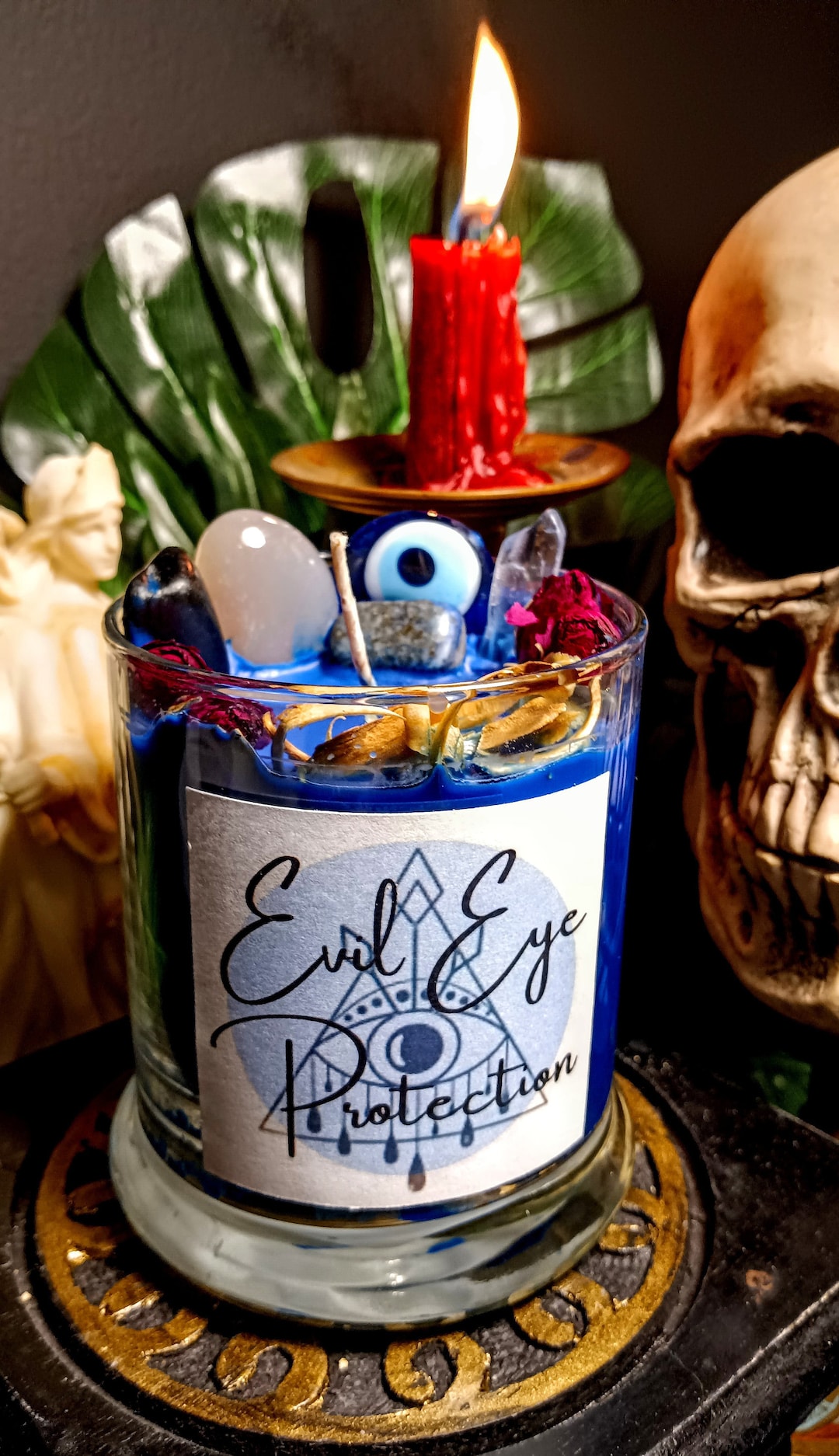 Evil Eye Candle, Evil Eye Protection, Banishing Candle, Evil Eye Ward