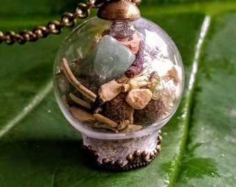 Prosperity Pendant,© Witchball Pendant, Crystal Ball, Money Drawing Pendant, Money Pendant, Good Fortune Pendant, Money Spell Pendant, Witch