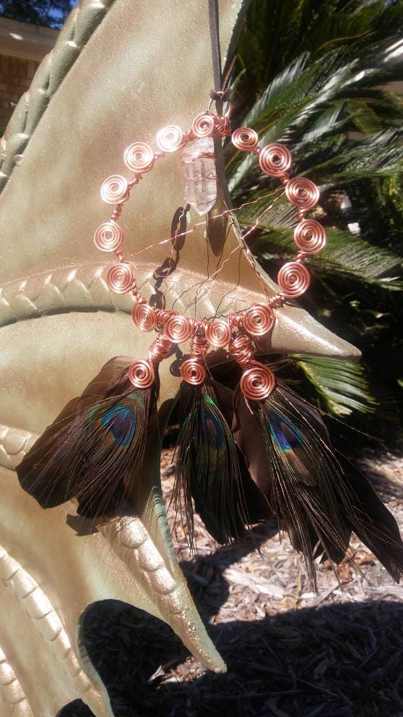 Copper Dream Catcher Pentacle Dream Catcher Witches Etsy