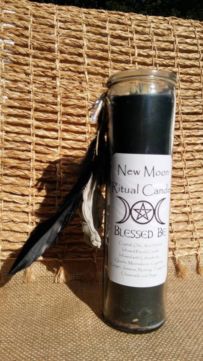 New Moon Ritual Candle... New Moon Spells. Moon Phase Candle. Etsy