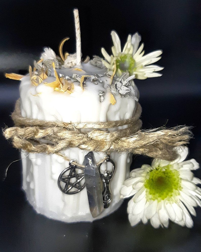 White Light Candle Positive Energy Candle Health and Well Etsy