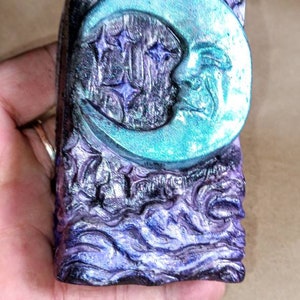 Celestial Bar Soap, Moon and Stars Soap, Hand Painted Soap, Create your own scent, Witchy Soap, Witch Bathroom Aesthetic, Vegan Soap image 5