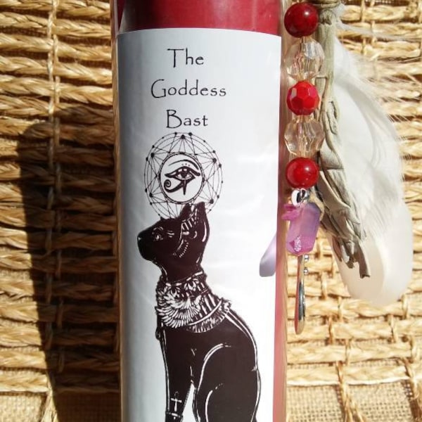 Bast Goddess. Bastet Candle. Bastet Ritual Candle. Family candle. Joy and love. Goddess Invocation Candle. Witches Spell Candle.