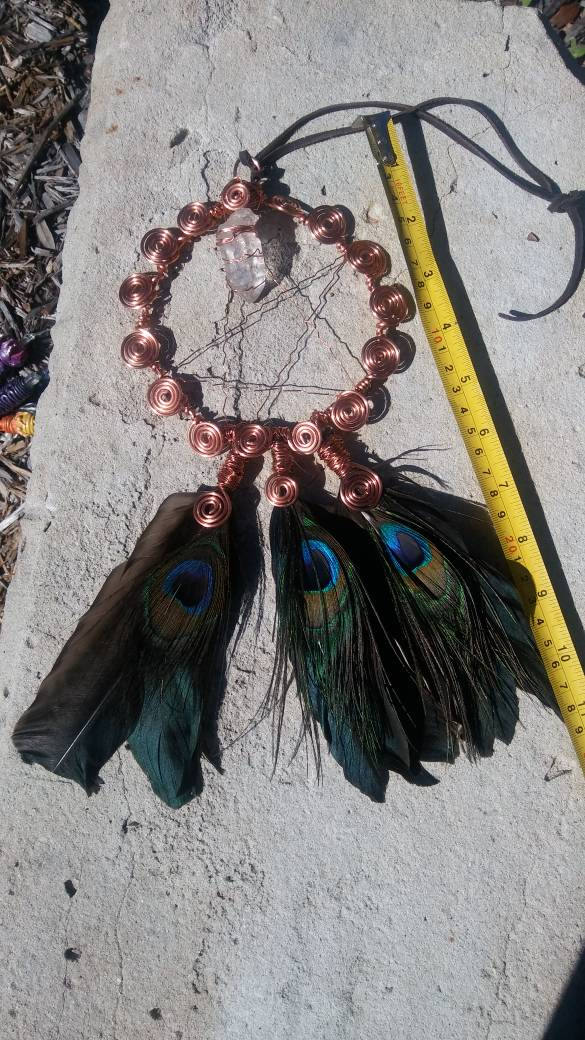 Copper Dream Catcher Pentacle Dream Catcher Witches Etsy