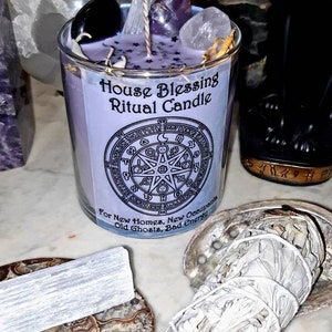 New Home Blessing Candle, New Home Candle, House Clearing Candle, Banishing Candle, New Home Ritual, House Blessing Ritual, Witchy gift image 8