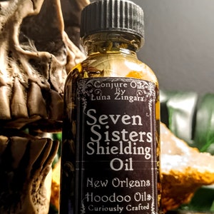 Seven Sisters Shielding Oil, Shielding Oil, Return to Sender Oil, Curse Removal, Jinx Removal, Banishing Oil, Ritual Protection Oil image 1