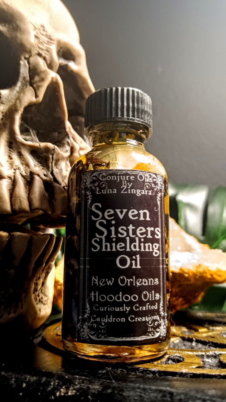 Seven Sisters Shielding Oil, Shielding Oil, Return to Sender Oil, Curse Removal, Jinx Removal, Banishing Oil, Ritual Protection Oil image 1