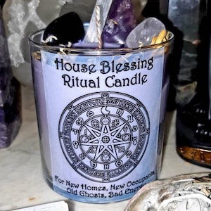 New Home Blessing Candle, New Home Candle, House Clearing Candle, Banishing Candle, New Home Ritual, House Blessing Ritual, Witchy gift image 1