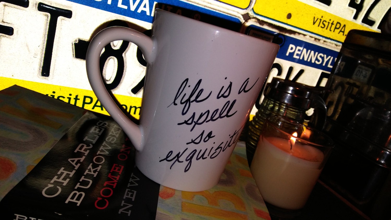 Emily Dickinson Hand Painted Poetry Mug. Kiln Fired Not Etsy