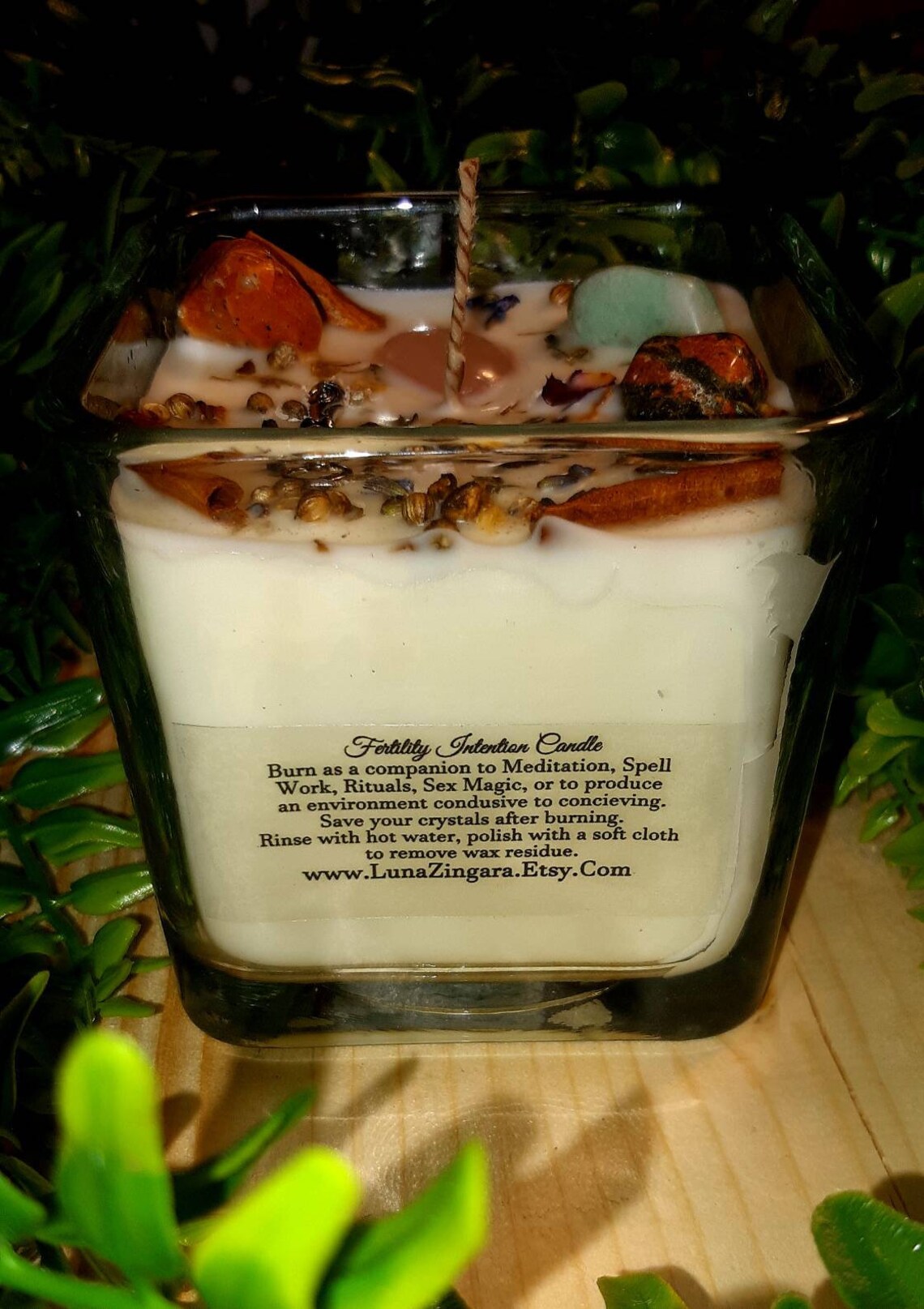 Fertility Intention Candle Fertility Candle Crystal Candles Etsy