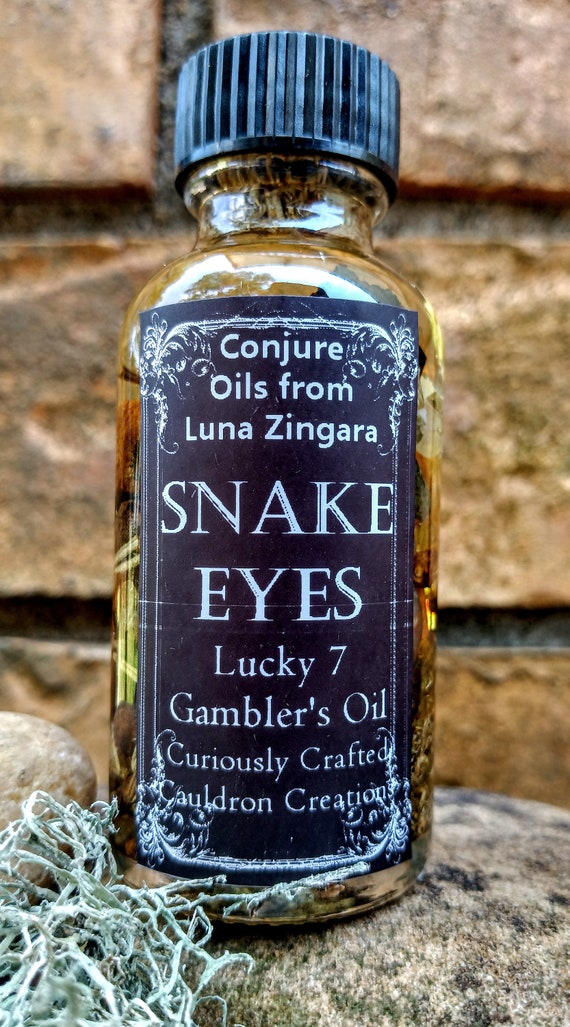 Snake Eyes Oil, Conjure Oil, Gamblers Oil, Fast Luck Oil, Lucky Conjure Oil, Fast Money Oil, Gambling Oil, Ritual Oils, Magick Oils