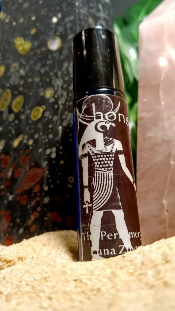 Khonsu Perfume Oil, Moon God Khonsu, Unisex Fragrance, Witchy Fragrances, Egyptian Perfume Oil, Khonsu Perfume Oils, Deity Fragrance Oils