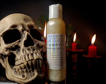Vampyr, Gothic Collection, Vampyr Body Oil, Witch Body Oil, Gothic Body Oil, Shimmer Body Oil, Sparkle Body Oil, Vampire Body Oil, Vampires