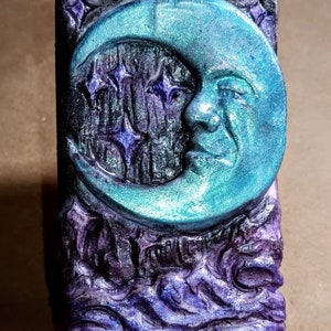 Celestial Bar Soap, Moon and Stars Soap, Hand Painted Soap, Create your own scent, Witchy Soap, Witch Bathroom Aesthetic, Vegan Soap image 8