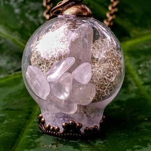 Amplify Your Power, © Quartz Amplifier, Witchball Pendant, Crystal Ball Pendant, Amplify and Cleanse, Quartz Witch Pendant, Strengthen Aura