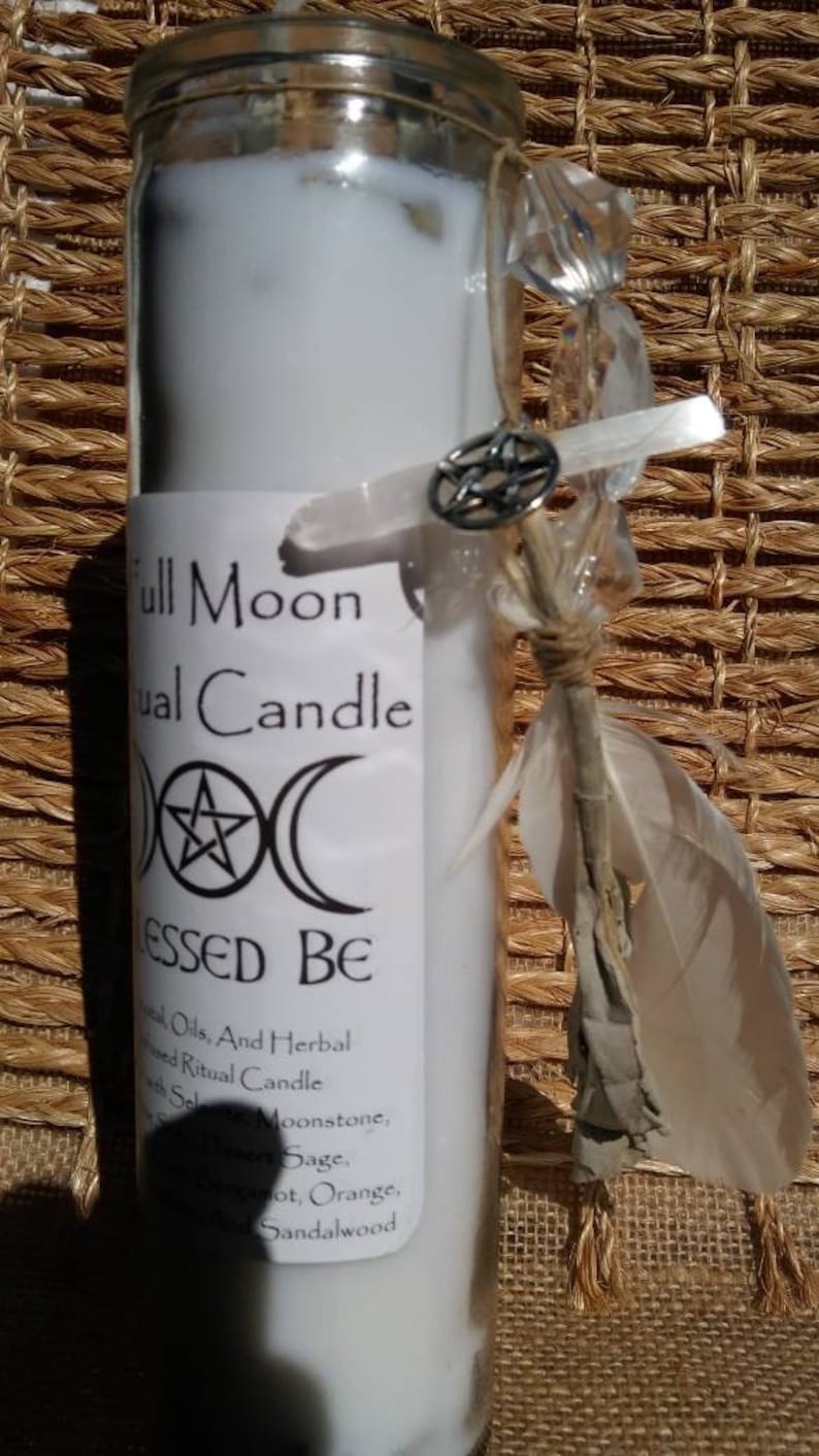 Full Moon Ritual Candle... Full Moon Spells. Moon Phase | Etsy