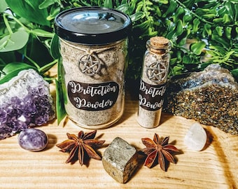 Ritual Protection Powder, Powder Of Protection, Protection Spell, Spell Powder, Ritual Banishing Powder, Door Salt, Window Salt, Bath Powder